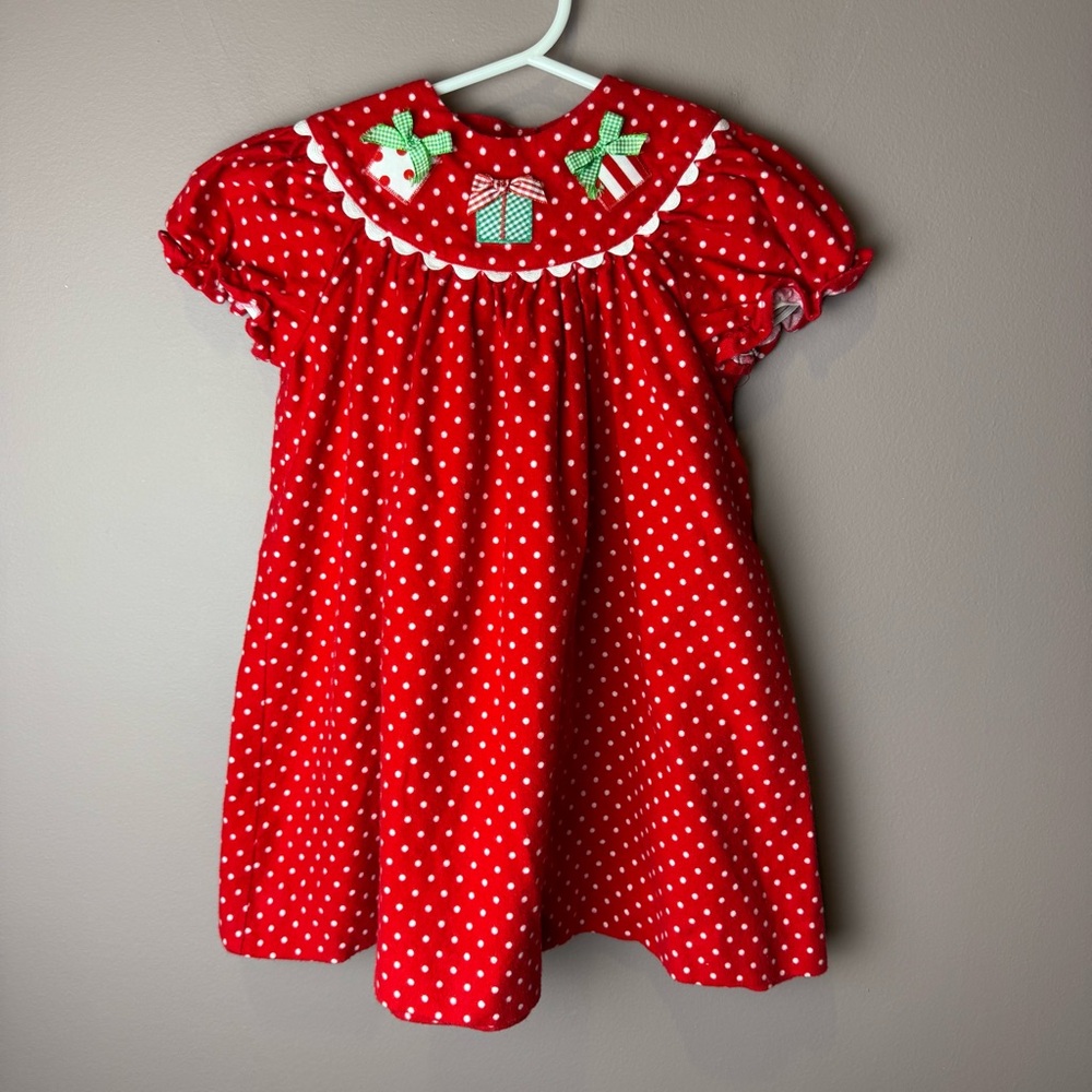 Funtasia Too Dallas Red Polka Dot Dress 24M - Picture 2 of 10